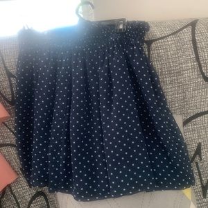 Polka dot navy blue skirt